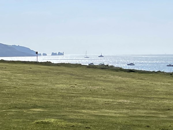 The Needles rocks and lighthouse